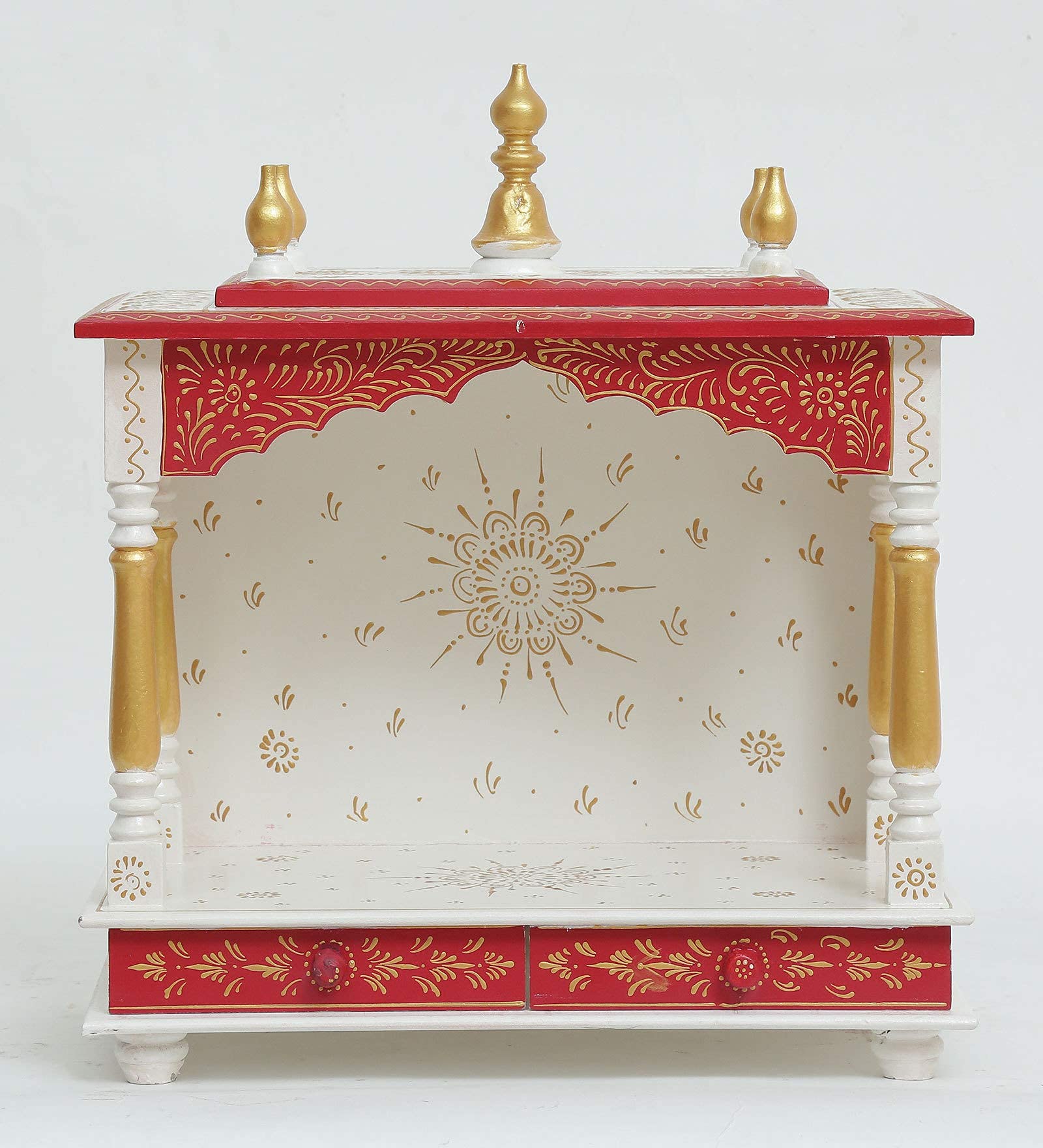 Temple en bois Pooja Mandir Devyom 50x30x61 cm pour coin prière