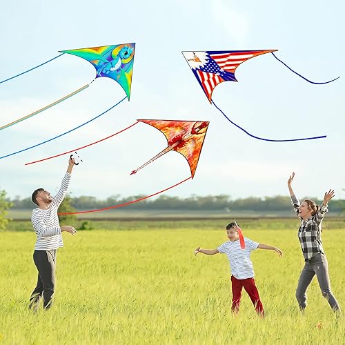 Vista 25 de Large Kites for Adults Kites for Kids Ages 4-8， 8-12 Beach Park Outdoor Game Activities, Gifts for Easter and Festival
