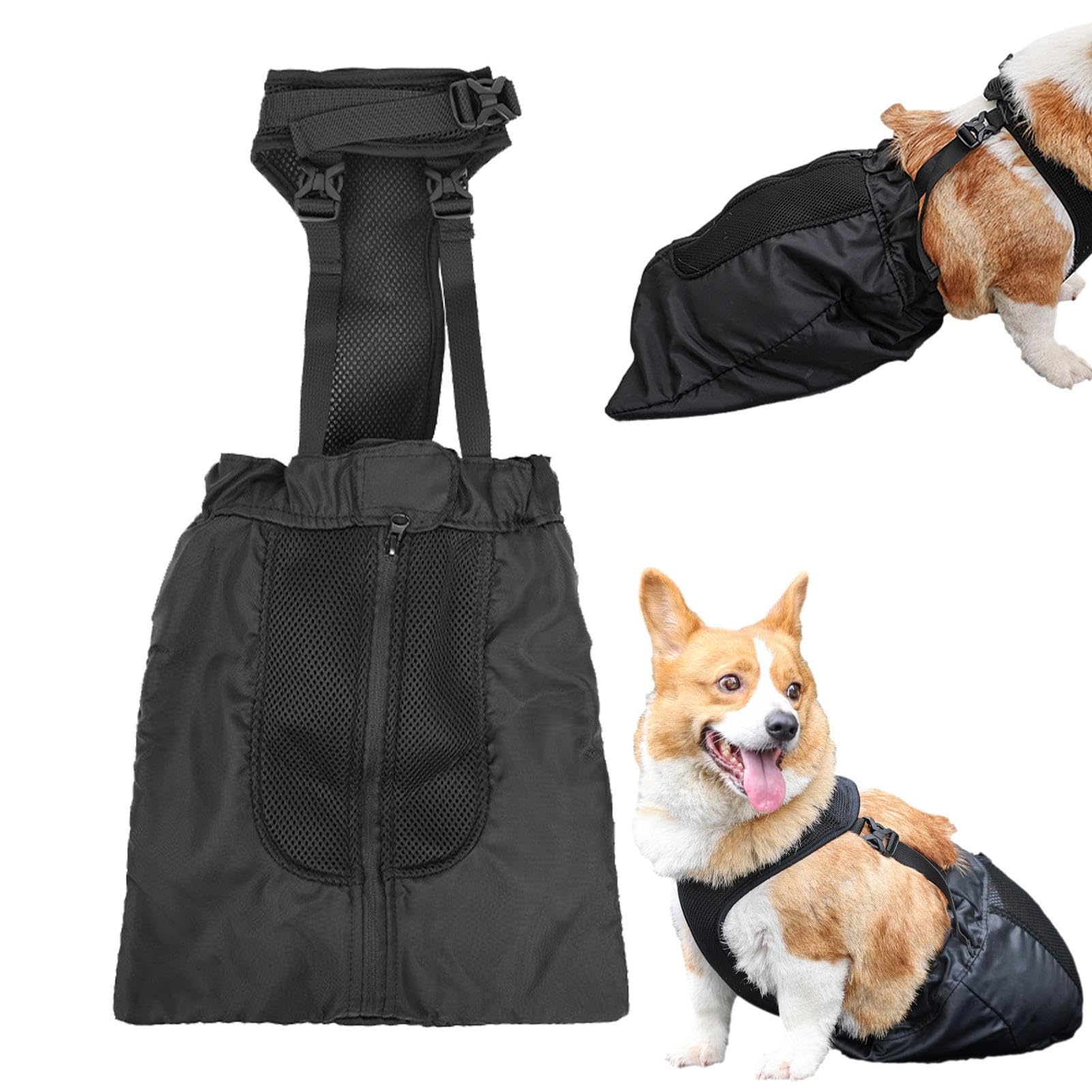 Borsa per Cani, Borsa per Recupero Alternativo della Sedia a rotelle, per Gambe Posteriori e Posteriori, Traspirante, Regolabile, Protettiva, per Proprietari di Animali Domestici, Cani feriti