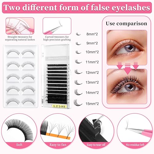 Miniatura 3 de Kit de extensión de pestañas para principiantes con todo kit de pestañas para principiantes con todo kit de pestañas cabeza de maniquí de pestañas,