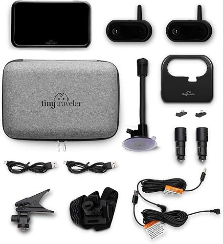 Miniatura 8 de Tiny Traveler Monitor inalámbrico inteligente para automóvil Ai con cámara adicional, kit de viaje y banco de energía, detección de alertas de