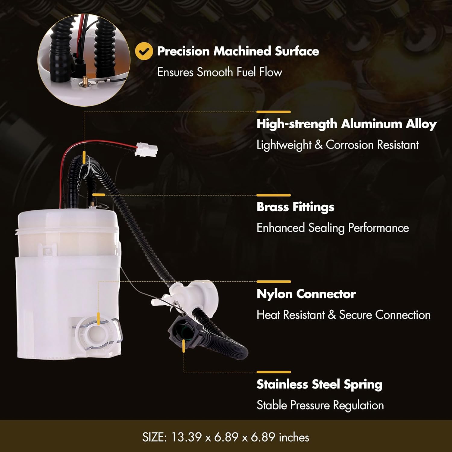 OCPTY Fuel Pump Module Assembly fit for 2006-2009 for Land Rover Range Rover Sport V8 4.4L Replaces E8858M