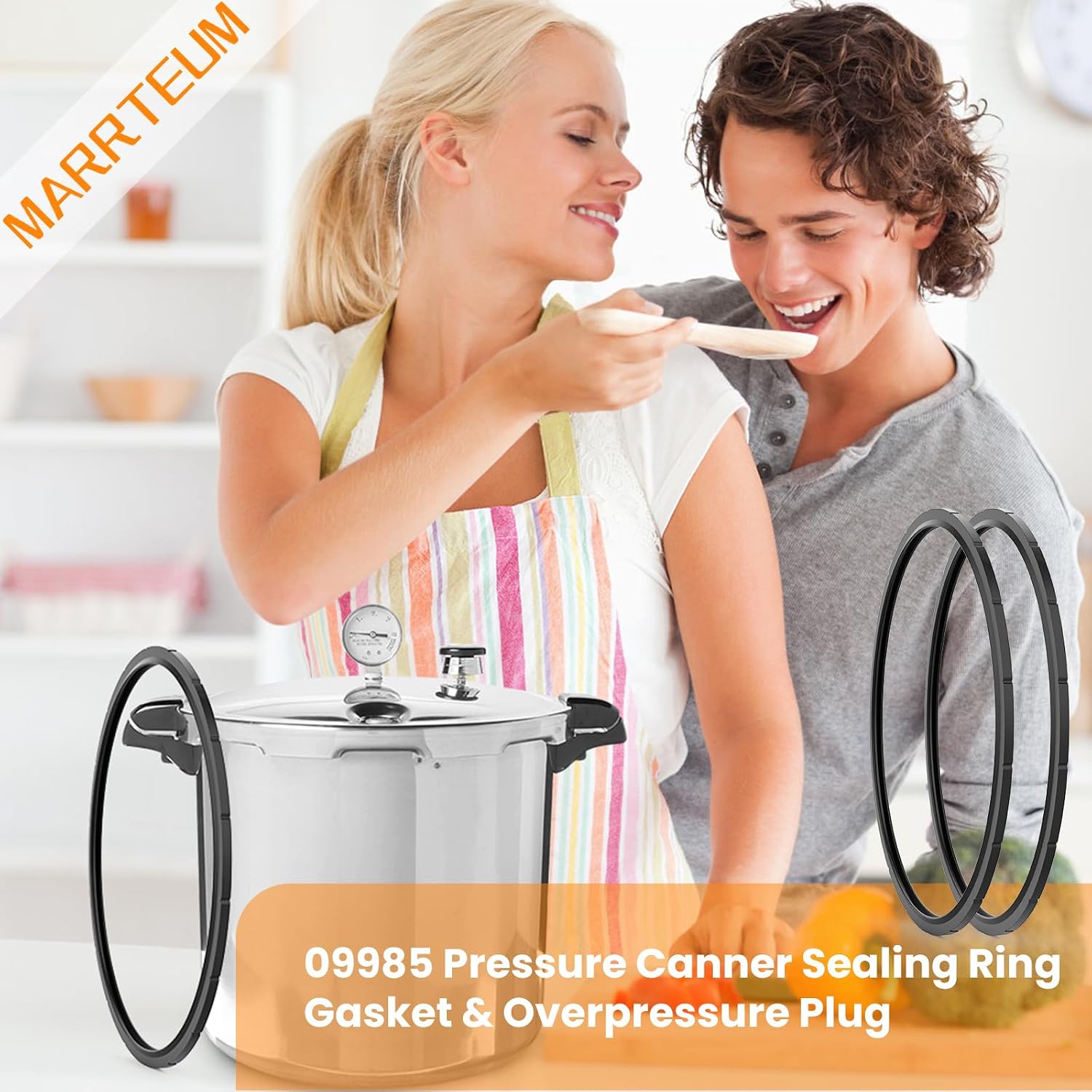 1 Set 09985 Pressure Canner Sealing Ring Gasket & Overpressure Plug