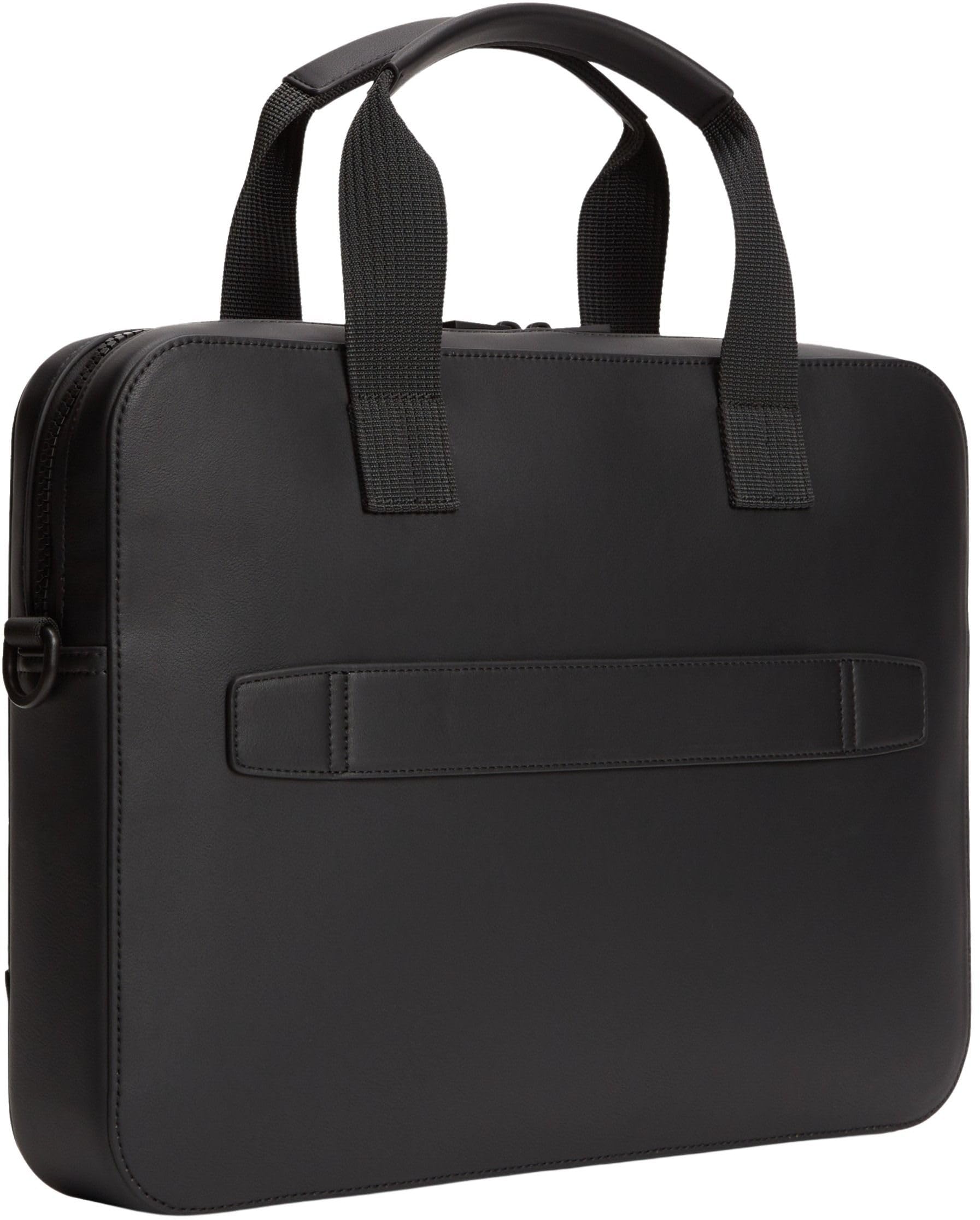 Tommy Hilfiger Sac d'ordinateur Th Foundation AM0AM14158 pour homme, noir (noir), taille unique