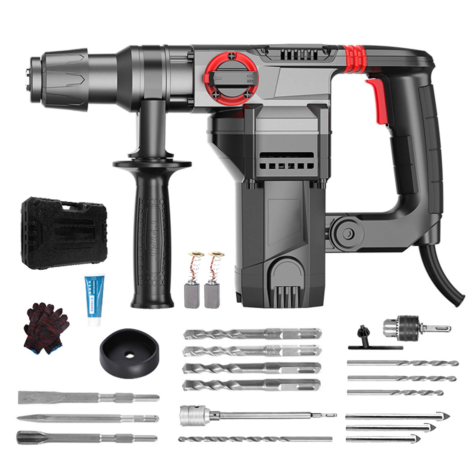 Buy ZIRUIGONG Heavy Duty Rotary Hammer, 1600W Demolition Hammer for Concrete, Impact Drill