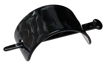 France Luxe Wide Rectangle Slide, Nacro Black
