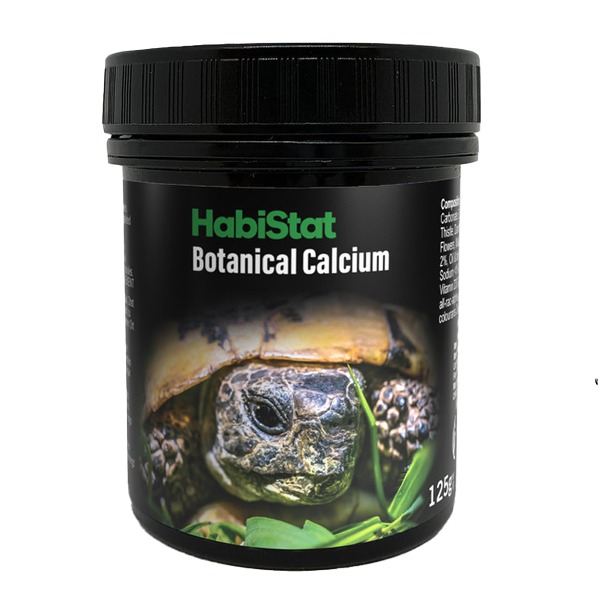 HabiStat Botanical Calcium, 125g - Natural Calcium Enriched With Botanical Herbs & Flowers - Suitable For All Herbivore & Omnivore Species
