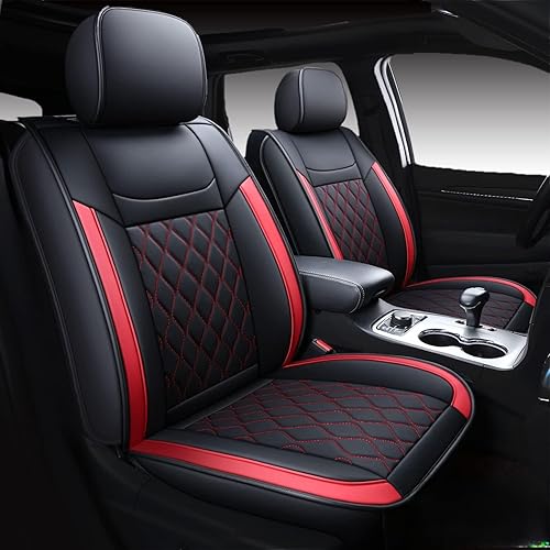 Miniatura 9 de Huidasource Grand Cherokee - Fundas de asiento de automóvil, 2 fundas de cojín de cuero impermeables personalizadas para asiento de automóvil,