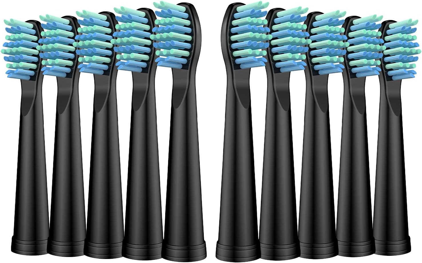 6 Pack Replacement Toothbrush Heads For Fairywill Electric Toothbrush - W Shape Design