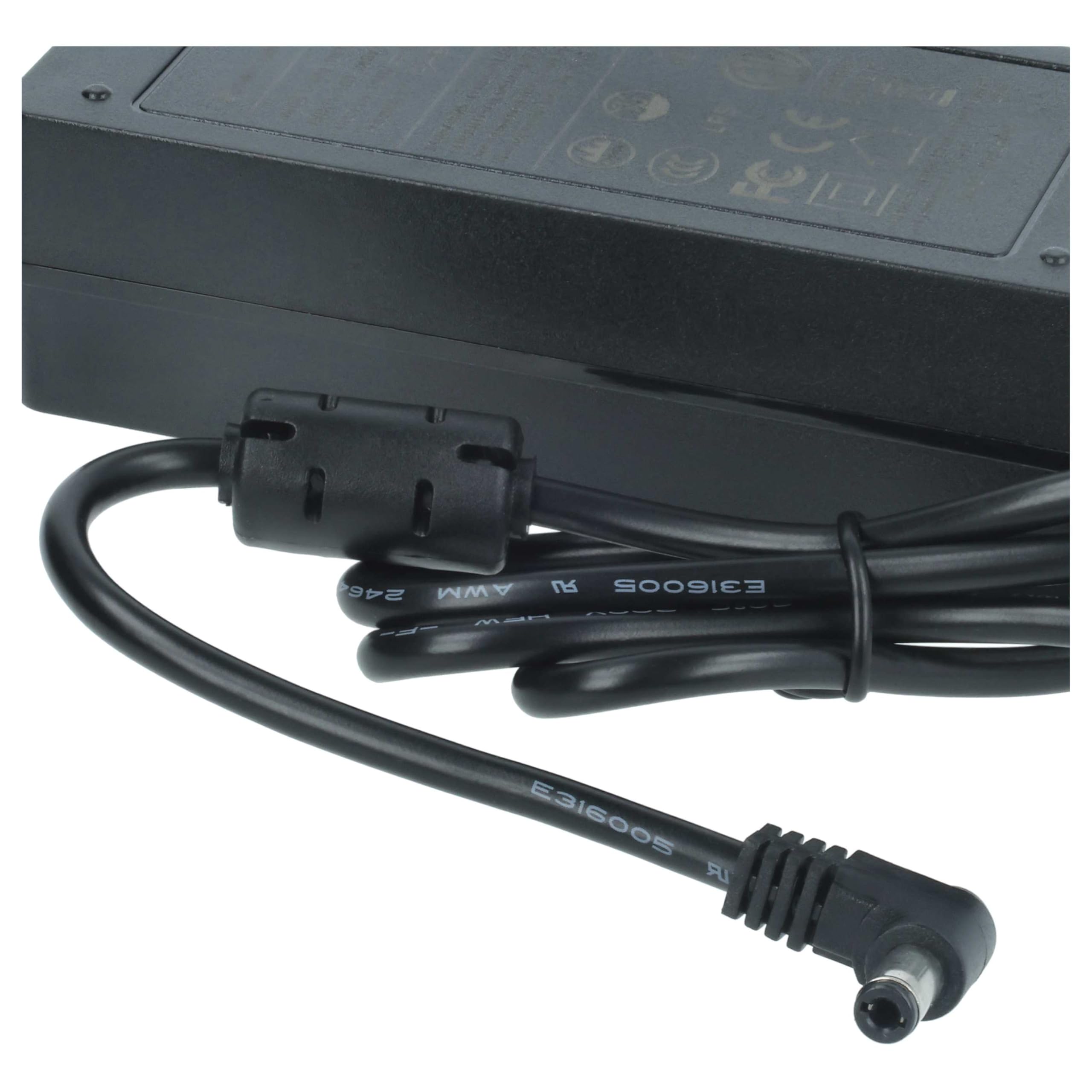 vhbw Cargador 6 Compartimentos Compatible con Kenwood KNB-45, KNB-45L baterías de Radio - Estación de Carga + Cable Corriente, 9-12 V, 6 A