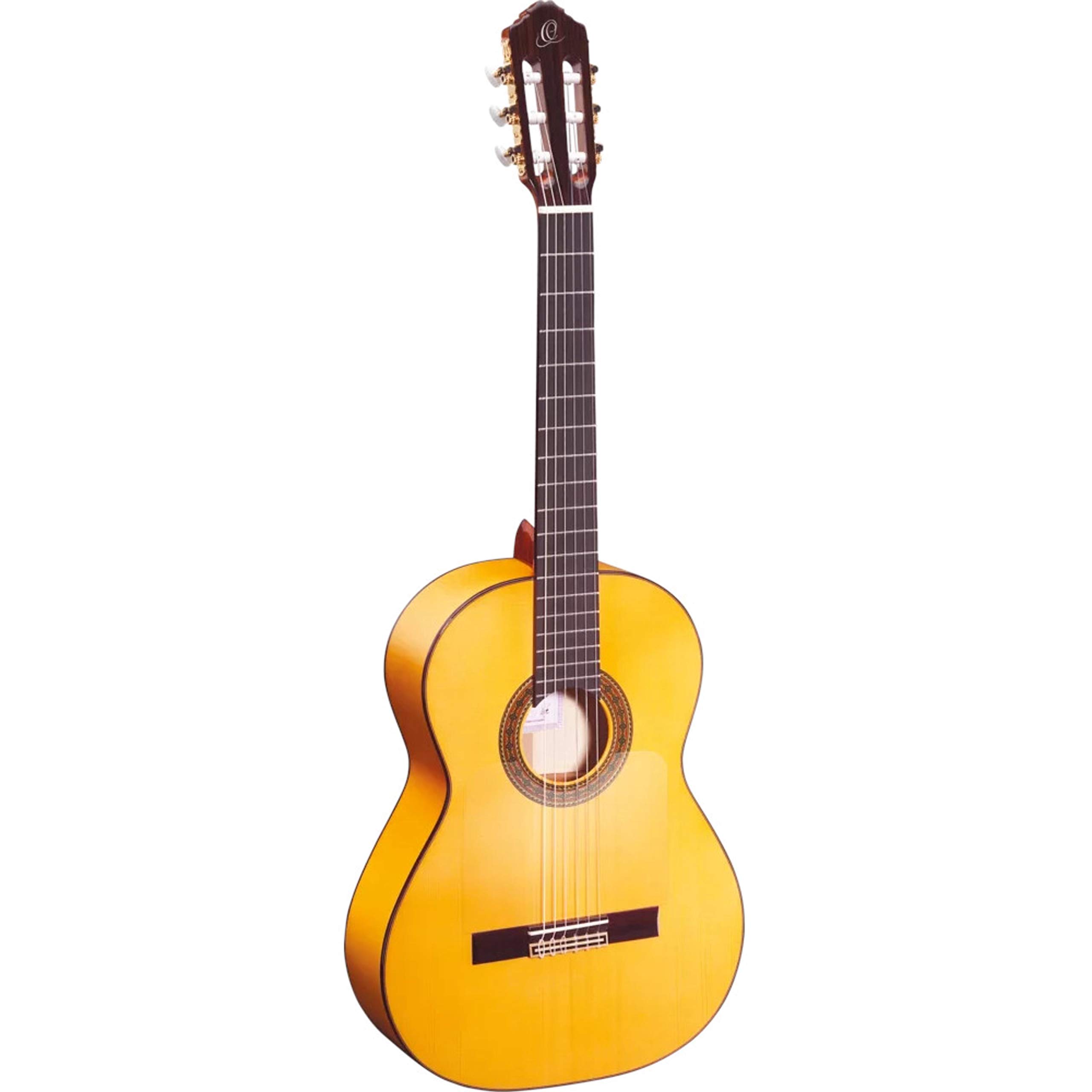 Ortega R270F - Chitarra 4/4 da flamenco, finiture lucide, custodia inclusa