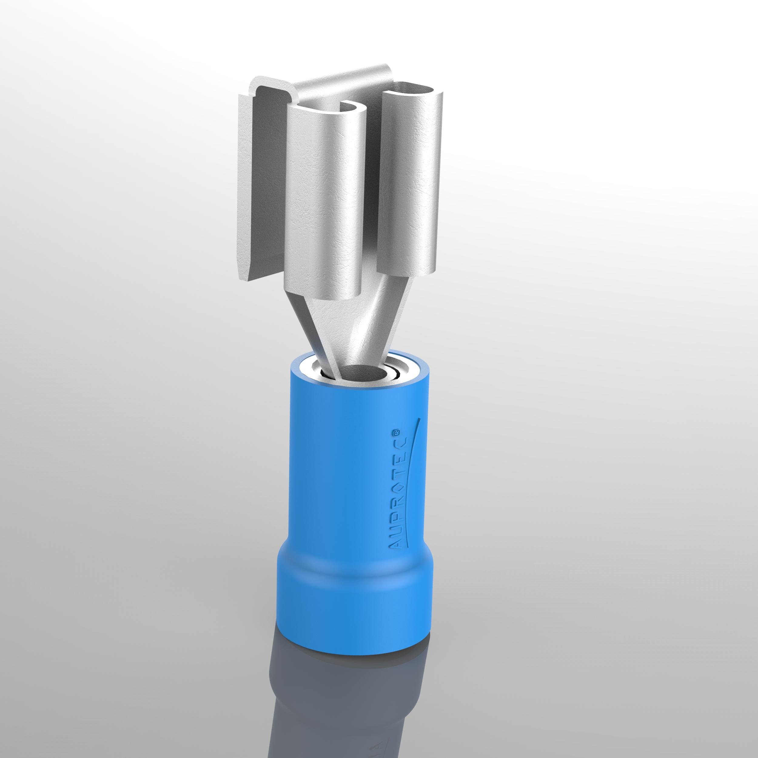 100 Connettori Maschio Preisolati Per Cavi Elettrici 1,5-2,5 Mm², Blu, 4,8 Mm - Terminali In Ottone Stagnato - Foto 9