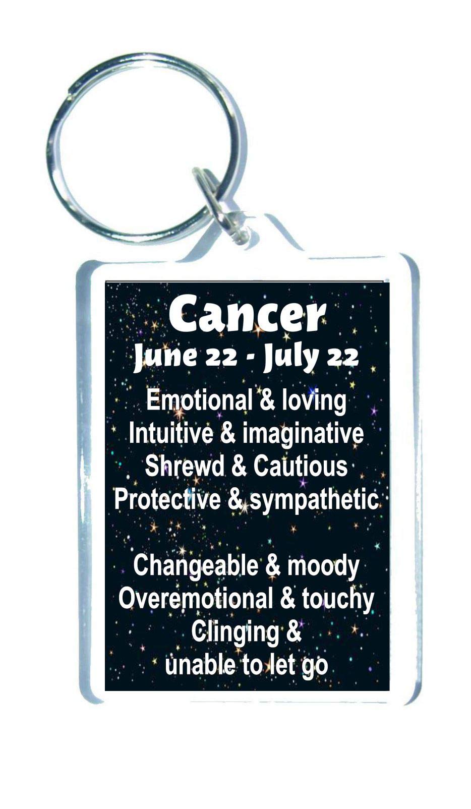 Cancer Star Sign Keyring - Zodiac Horoscope Astrology - Novelty Gift Present