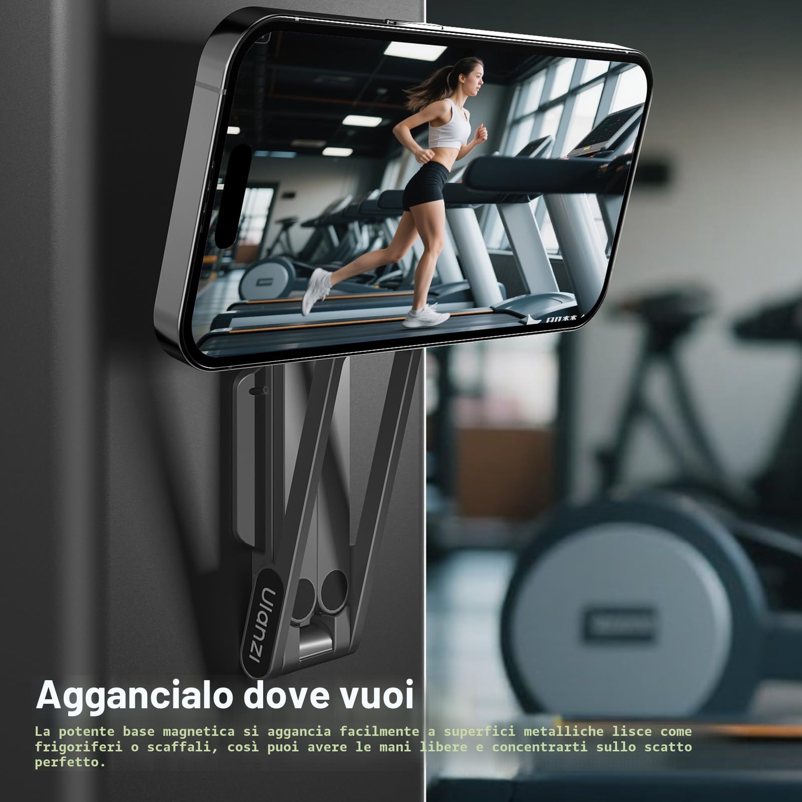 ULANZI MA38 Supporto Magnetico 5-in-1 per iOS,108 g, Addattore cellurare con magnete >14 N, Arca-Swiss, Mini treppiede in alluminio con gancio nascosto, angolo 180°,Carico massimo 450 g