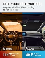 Vista 68 de Proadsy Parasol para parabrisas actualizado 2026, ajuste personalizado, Lexus NX 2022-2025 2026, 4 capas, plegable, protector de parasol frontal que