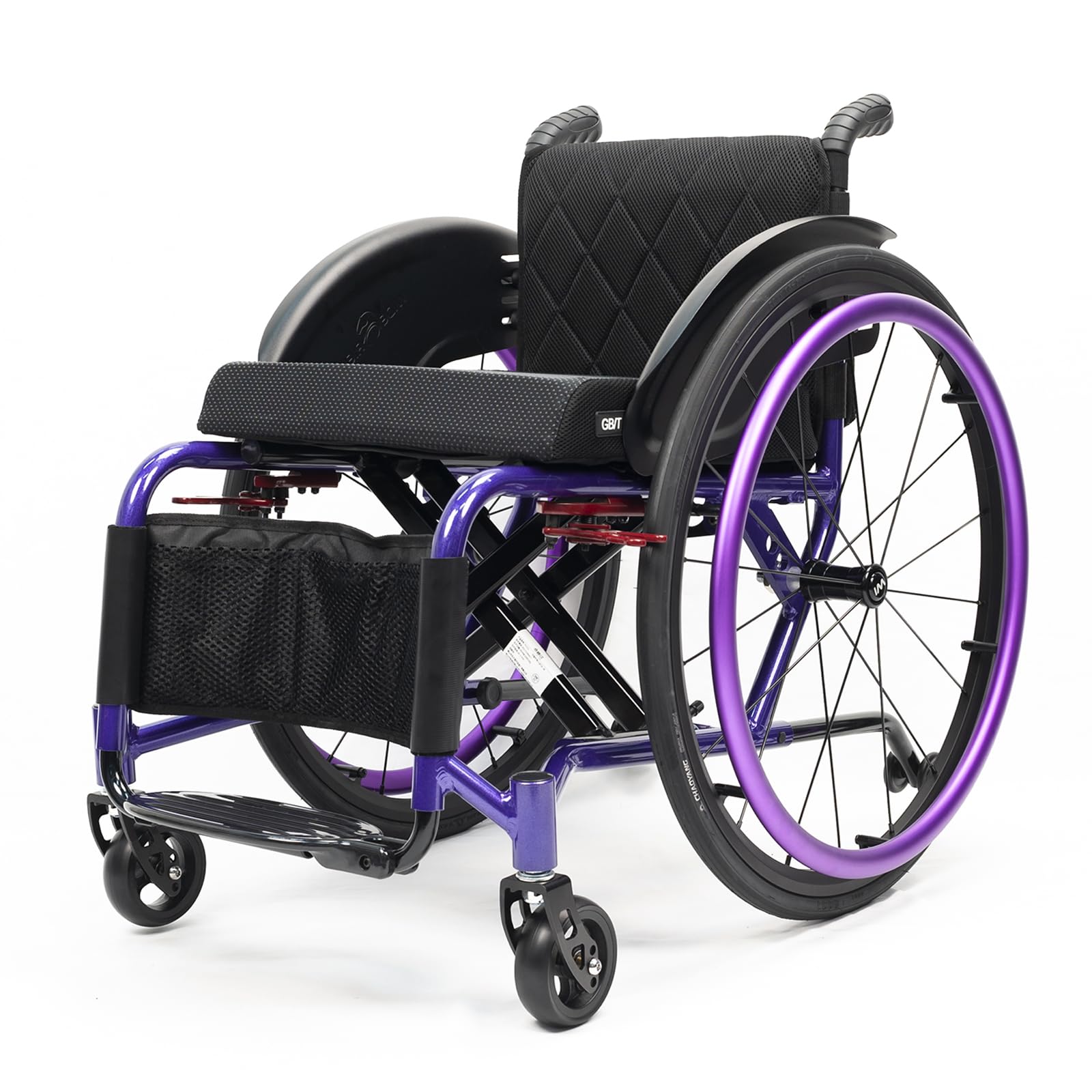 Sedia A Rotelle Sportiva Ultraleggera Pieghevole Per Tutti I Terreni,sedia Manuale Portatile Pieghevole,sedia A Rotelle Leggera In Lega Di Alluminio,sedia A Rotelle Pieghevole Da Trasporto(Seat width