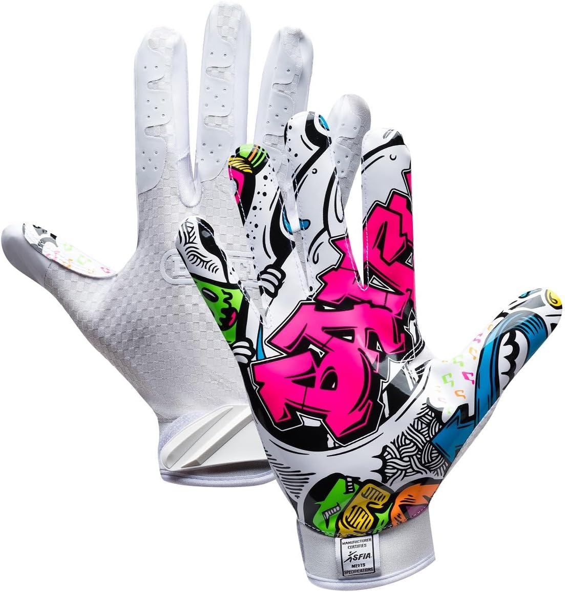 Battle Sports Graffiti Receiver Football Gloves