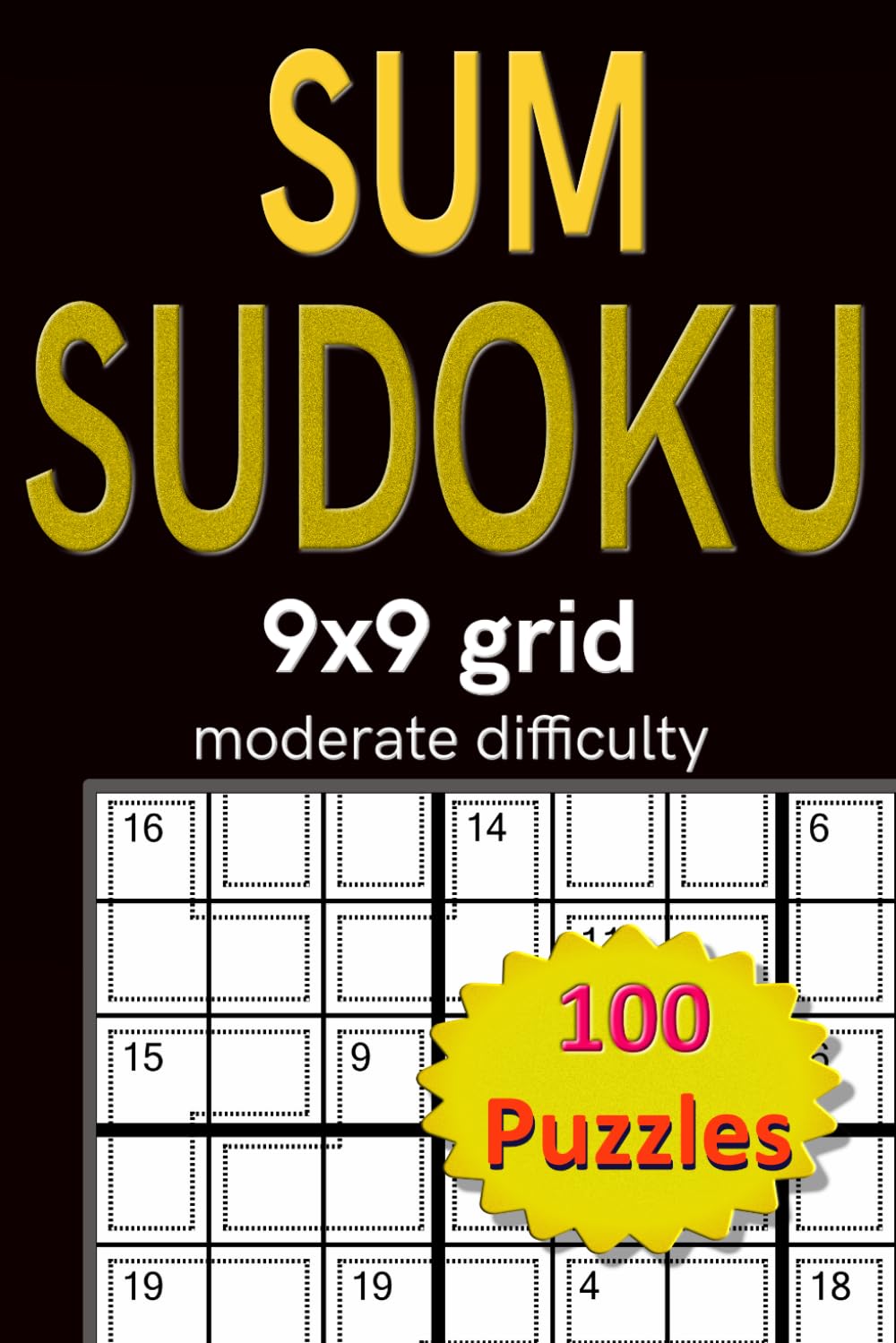 Sum Sudoku 9x9 grid moderate difficulty: 100 puzzles