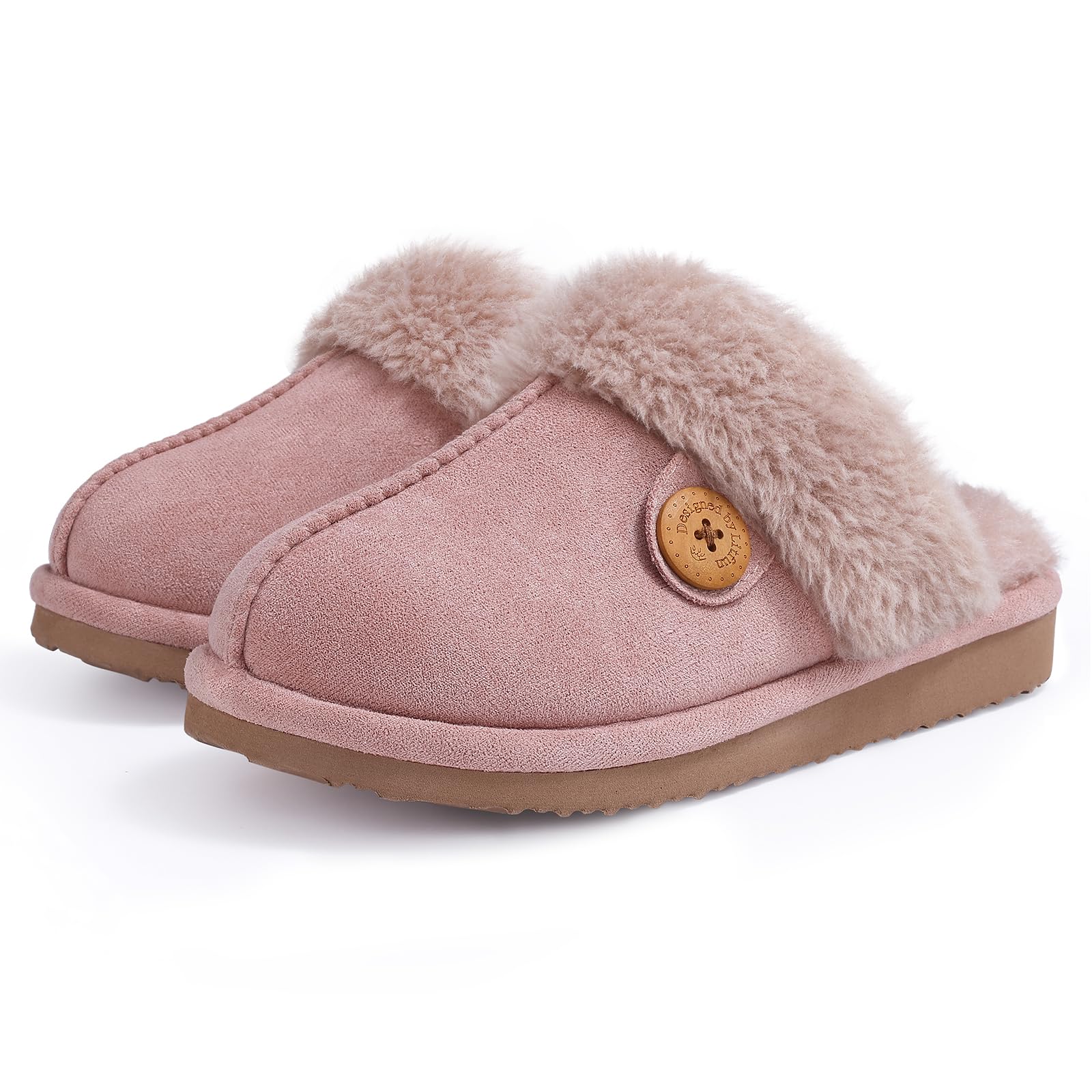 Litfun Women's Fuzzy Memory Foam Slippers Fluffy Winter House Shoes Indoor and Outdoor