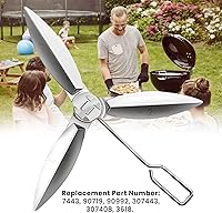 Vista 6 de Kit de sistema de limpieza de parrilla de 18-1/2 pulgadas compatible con Weber Kettle Grill 7443 90719 - Piezas de repuesto para parrilla de carbón