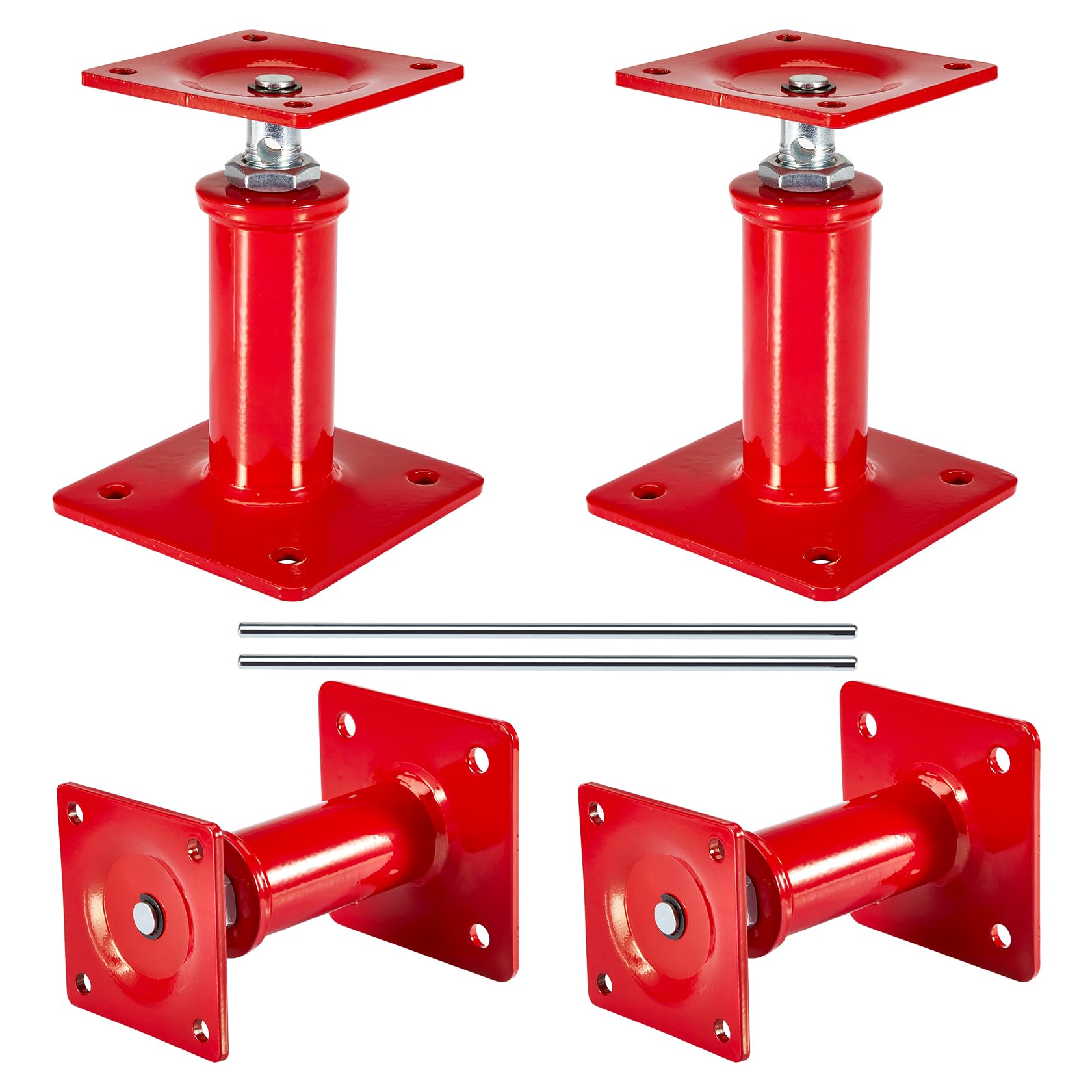 Photo 1 of 4 Pack House Jacks for Leveling Crawlspace, 7" - 11" Height Range, 11023 lbs Max Load Capacity, House Floor Jacks Post Pole for Leveling