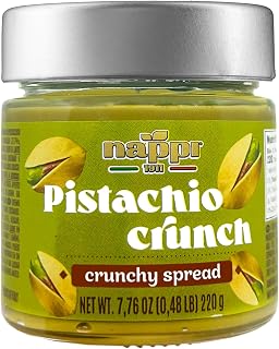 Crunchy Pistachio Butter, 7.5 oz, Sweet Spreadable Pistachio Cream with a Crunch, Pistachio Paste, Nut Butter, Product of Italy, Nappi 1911