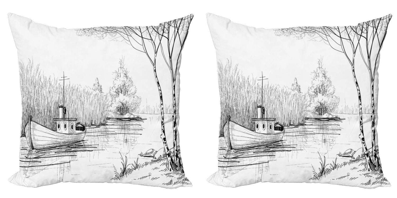 ABAKUHAUS Set 12 Cuscini Sedie 40x40 Impermeabili | Balena Blu Pallido
