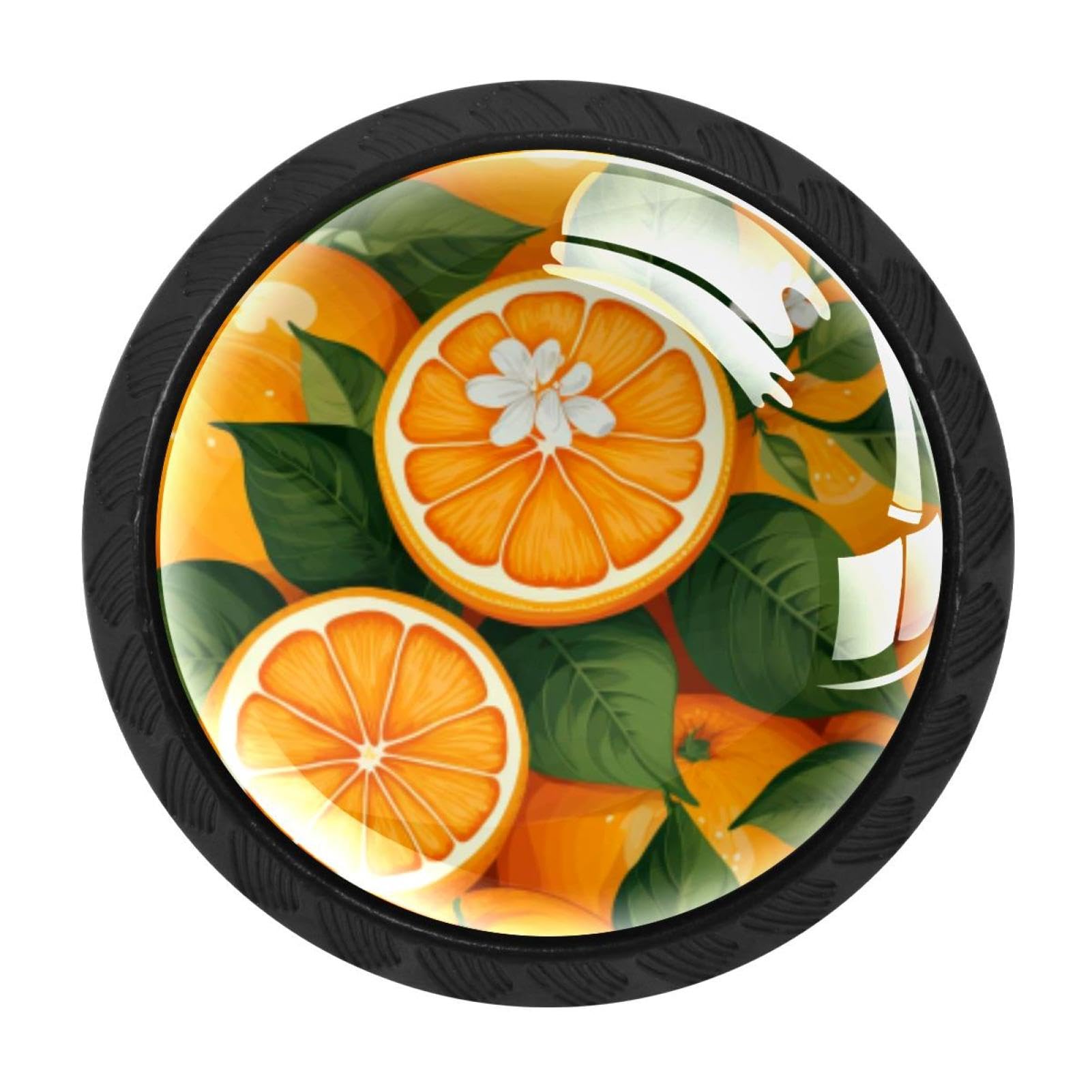 CHENZZZZ Orange Cabinet Knobs 4 Pieces Drawer Kitchen Cabinets Dresser Cupboard Wardrobe Unique Pulls Handles