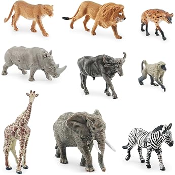 9 Pieces Safari Wild Animals Figure Mini Forest Animal Zoo Toys Farm Animals Toy Animal Figures Set Animals Toy Safari Animal Toys Figures for Children