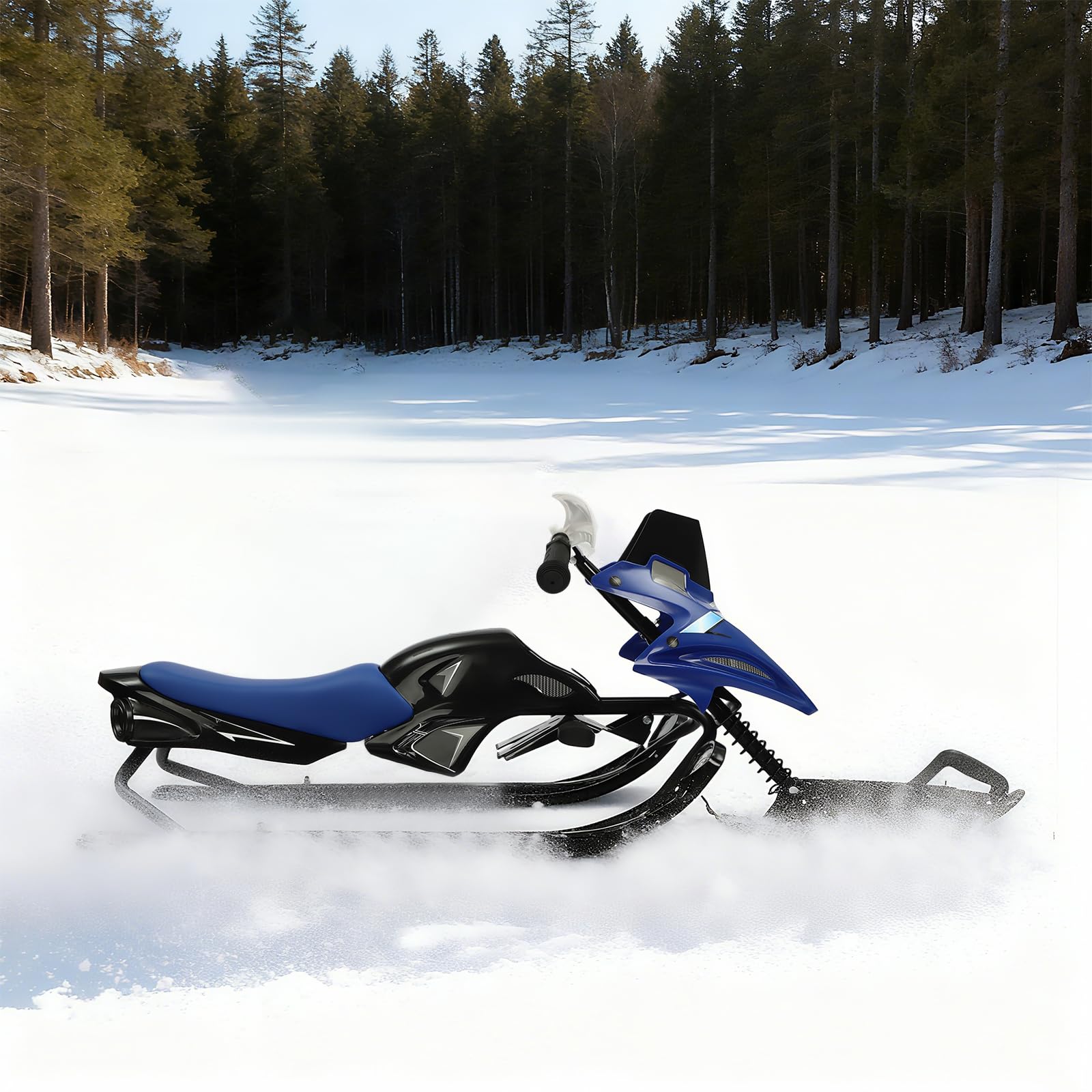 Luge de direction pour enfants à partir de 3 ans - Charge maximale : 80 kg - Avec frein de sécurité et corde de traction - Siège réglable - Design pour enfants - 124 x 51 x 43,5 cm