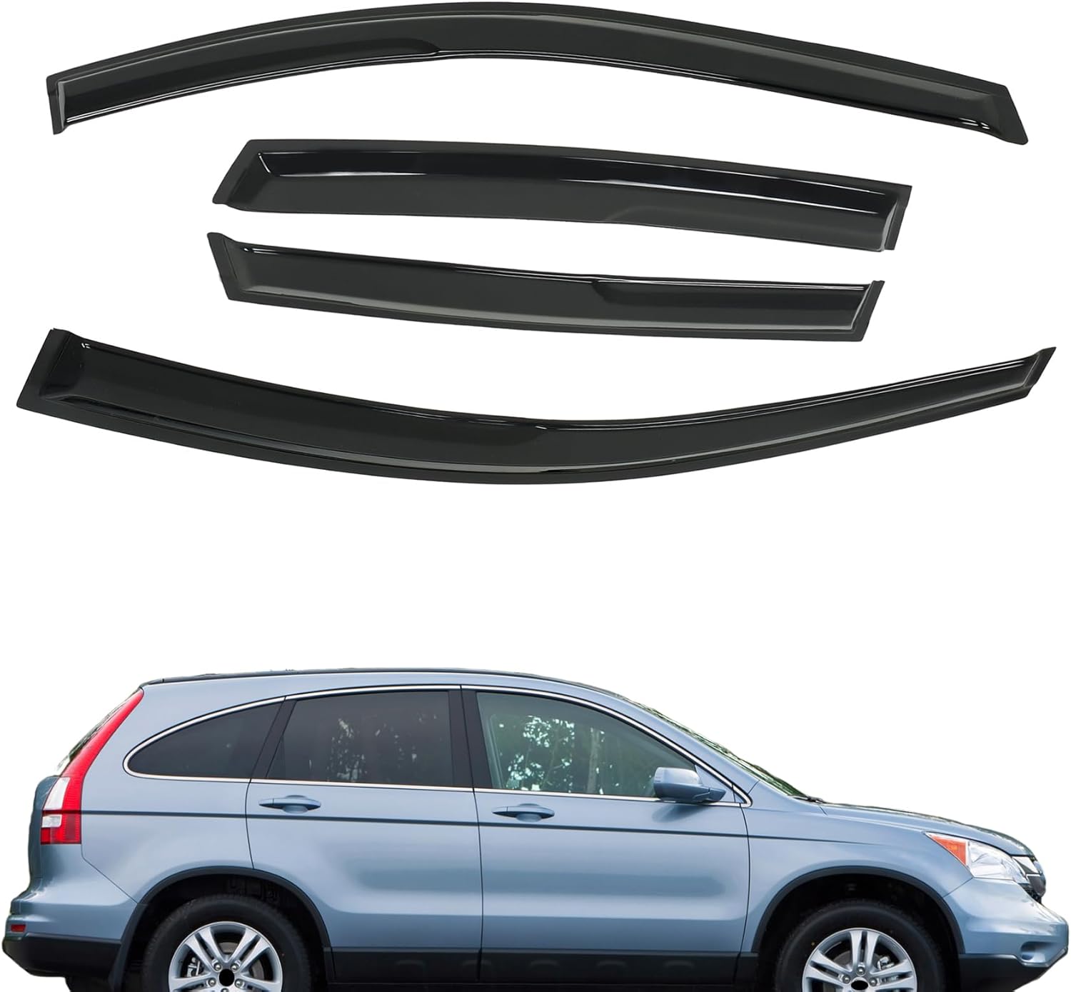 Silscvtt Window Visors Shade Sun Rain Wind Guard Replacement for Honda CR-V 2007-2011