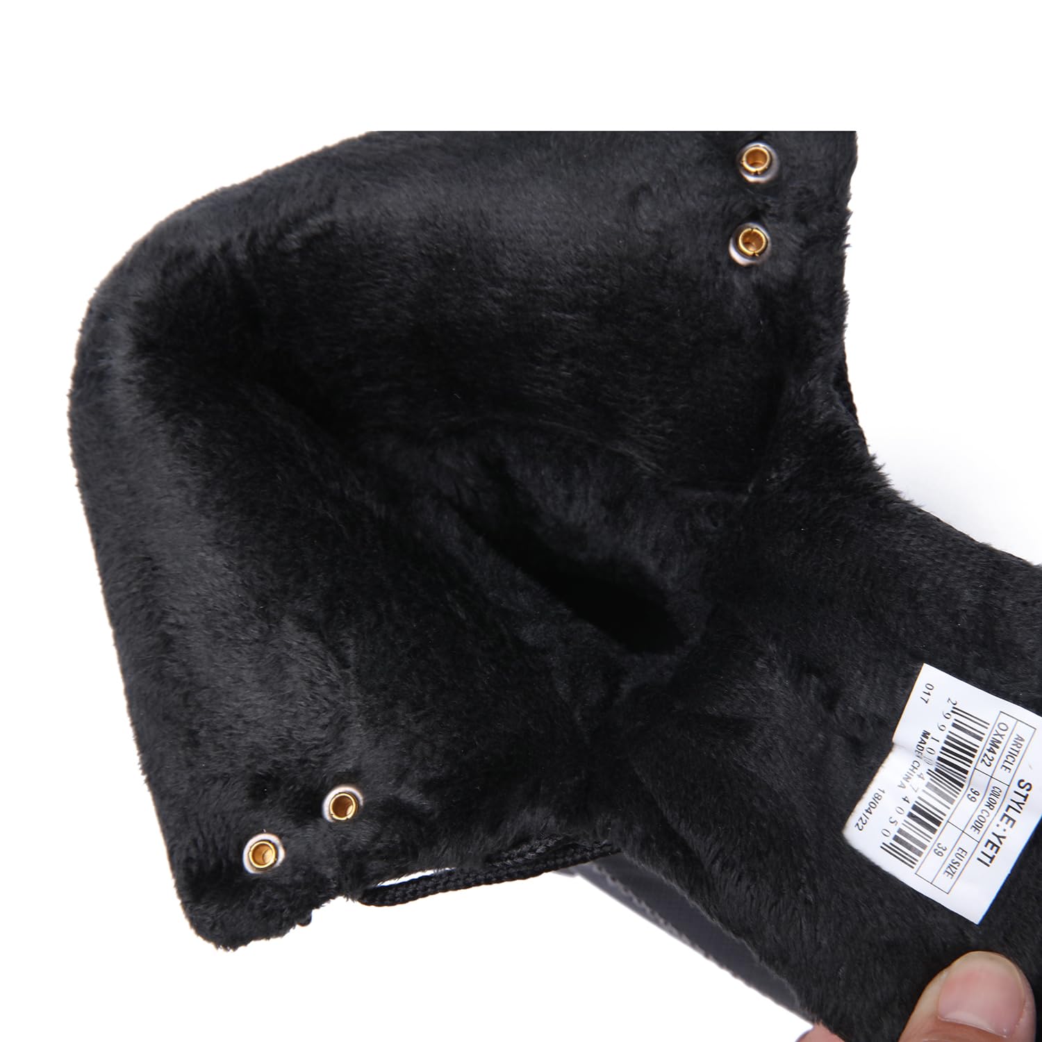 ROCKMARK Men's Winter Snow Boots Outdoor Warm Mid Calf Waterproof Durable Boot Non-Slip Warm Climbing Shoes