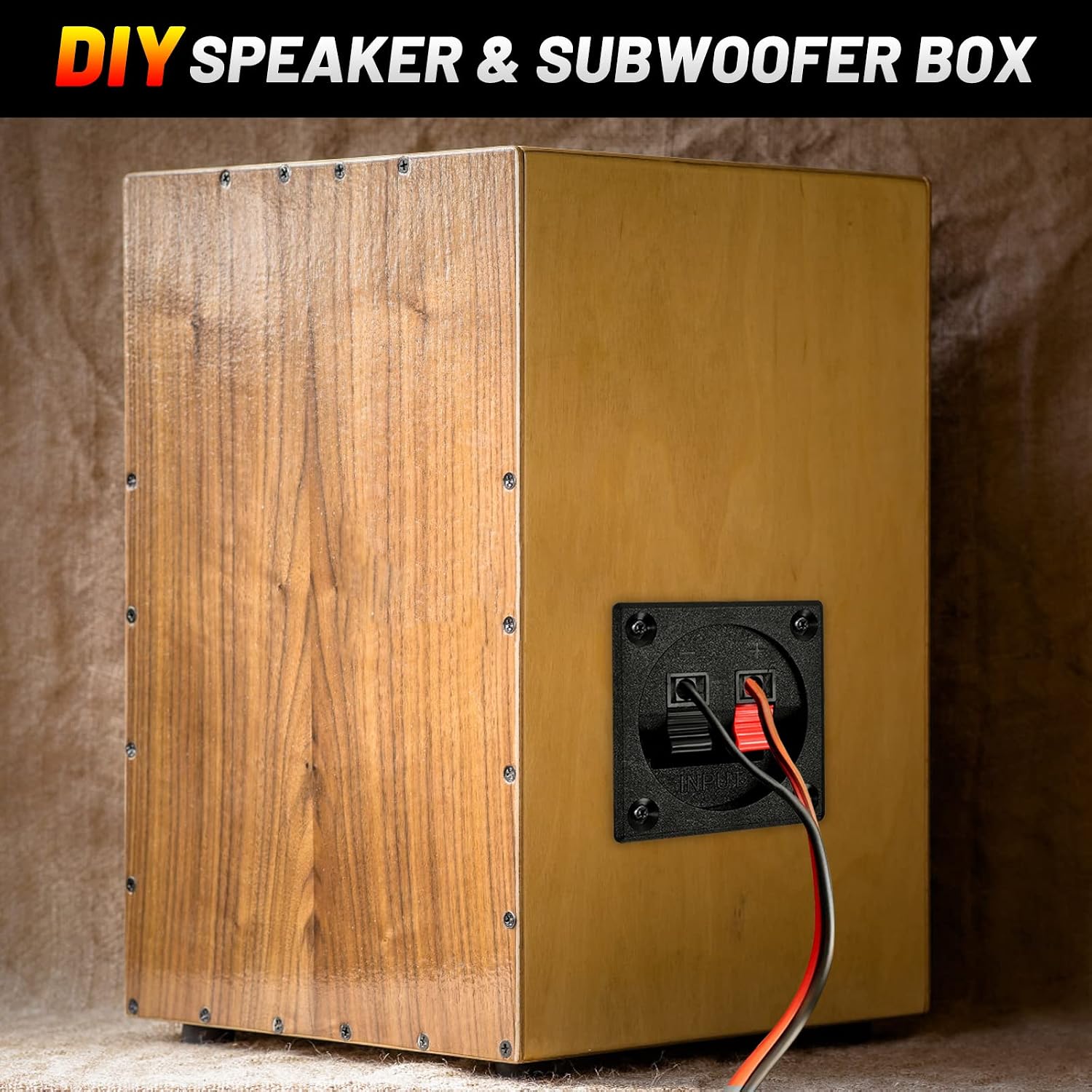 4PCS Speaker Box Terminal Cup, Spring Square Subwoofer Box Terminal Binding Post Connector for DIY Home Car Speaker & Sub-woofer