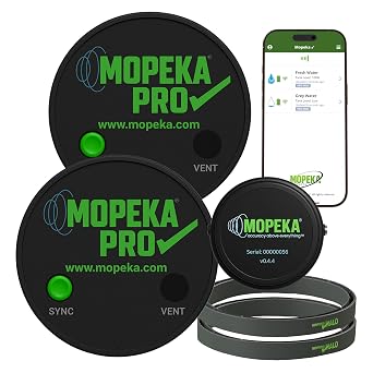 Mopeka Pro Check Universal Bundle - 2 Pro Universal Sensors, 1 LCD Display, 2 Tank Halos - Wireless Propane Gauge for Your Dual RV Tanks - Monitor Propane Levels in Your RV on The LCD Display or App