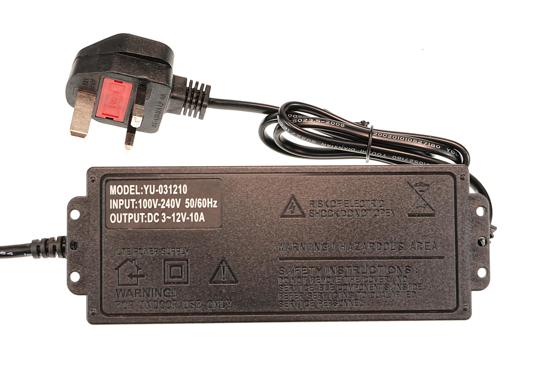 Fuente de alimentación ajustable de 120 W CC 3 V ~ 12 V 10 A, convertidor de CA a CC de 100 V-240 V con pantalla de voltaje LED y 8 puntas, para electrónica doméstica (CC 3-12 V 10 A 120 W)