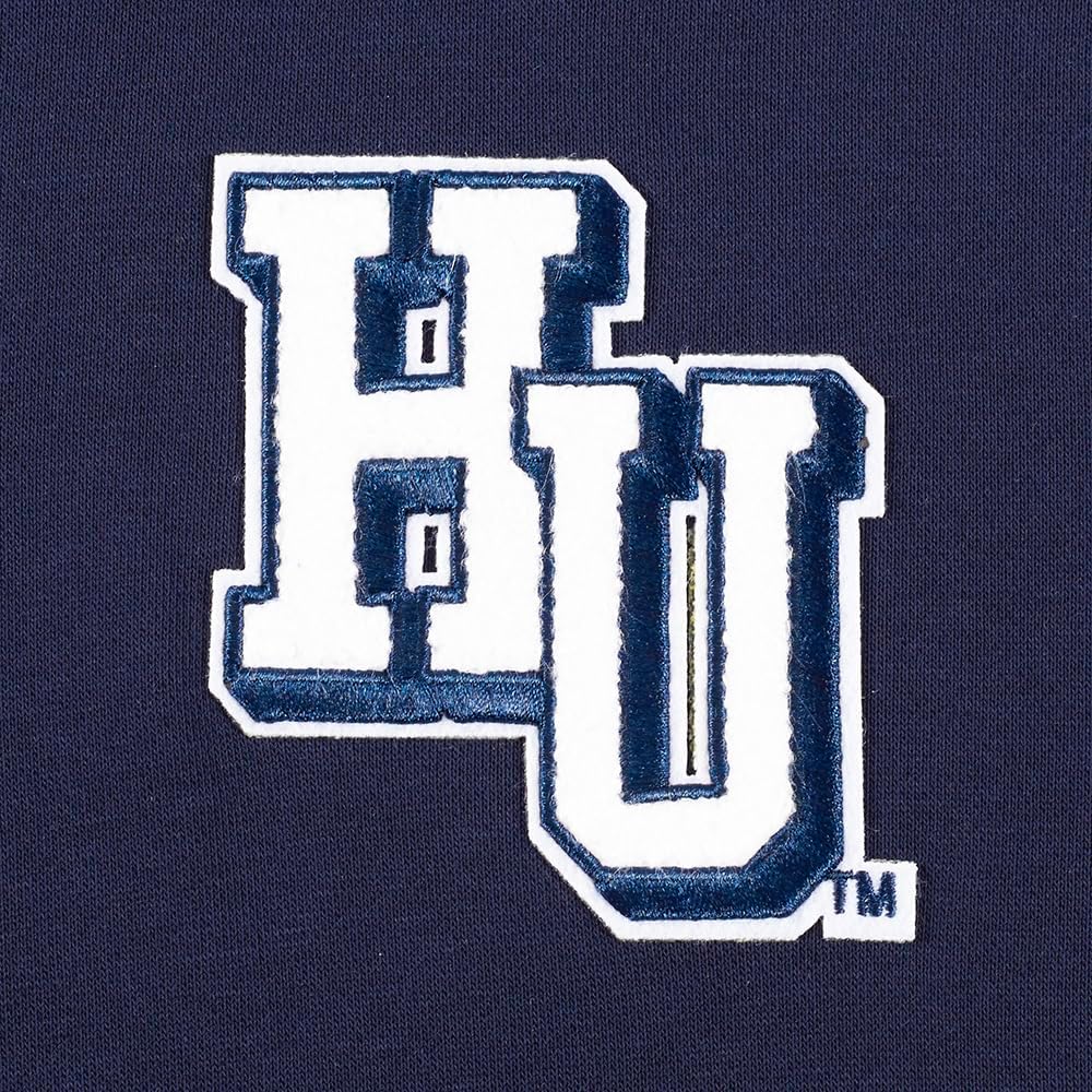 Pro Standard WOMENS COLLEGE HOWARD UNIVERSITY COLLEGE CLASSIC ESSENTIALS CROPPED PULLOVER HOODIE MIDNIGHT NAVY L - Image 5