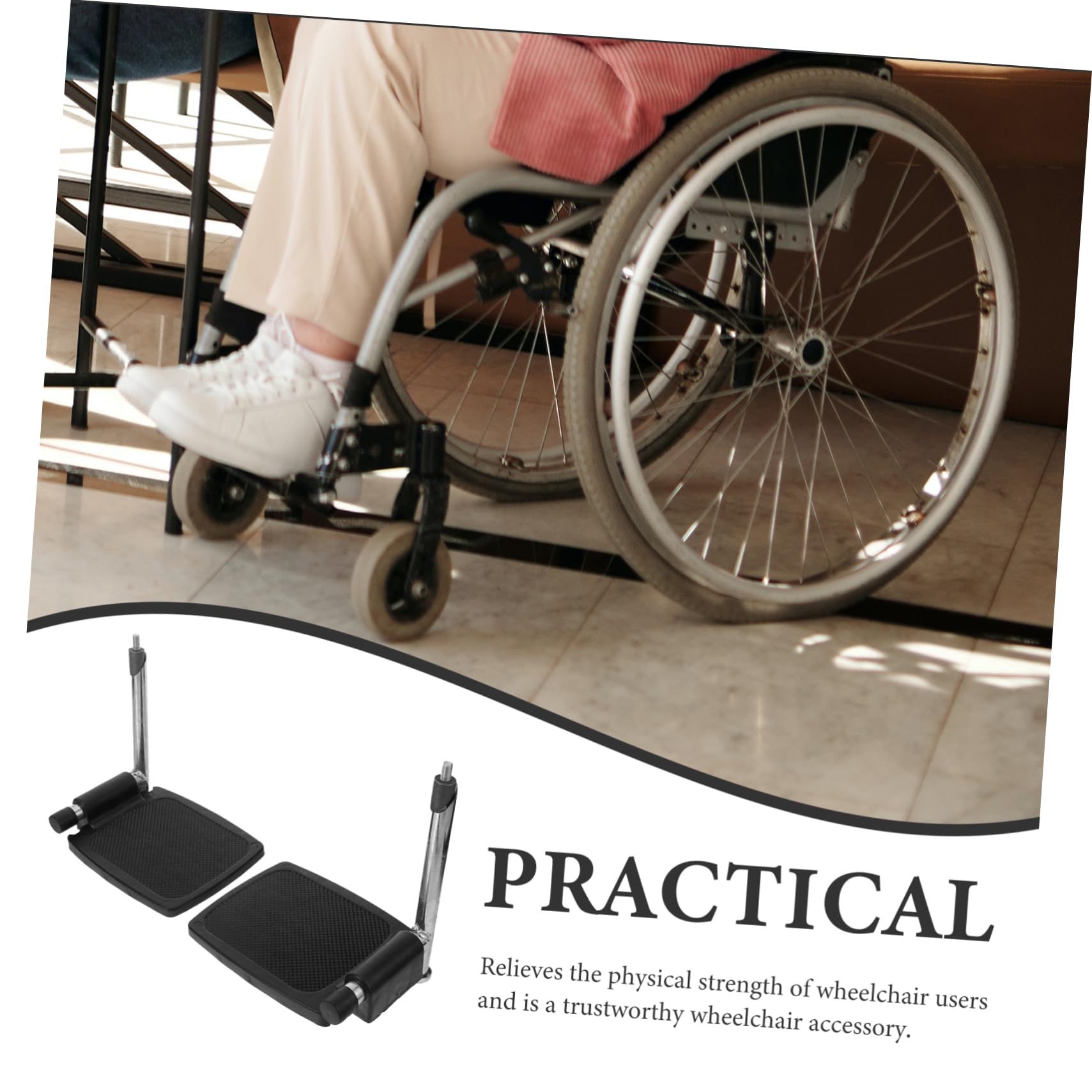 Happyyami Reposapiés Reemplazables para Sillas de Ruedas Pedales de Aluminio Ligero Accesorios para Reposapiés Instalación Rápida y Soporte Ergonómico para Usuarios de Sillas de Ruedas