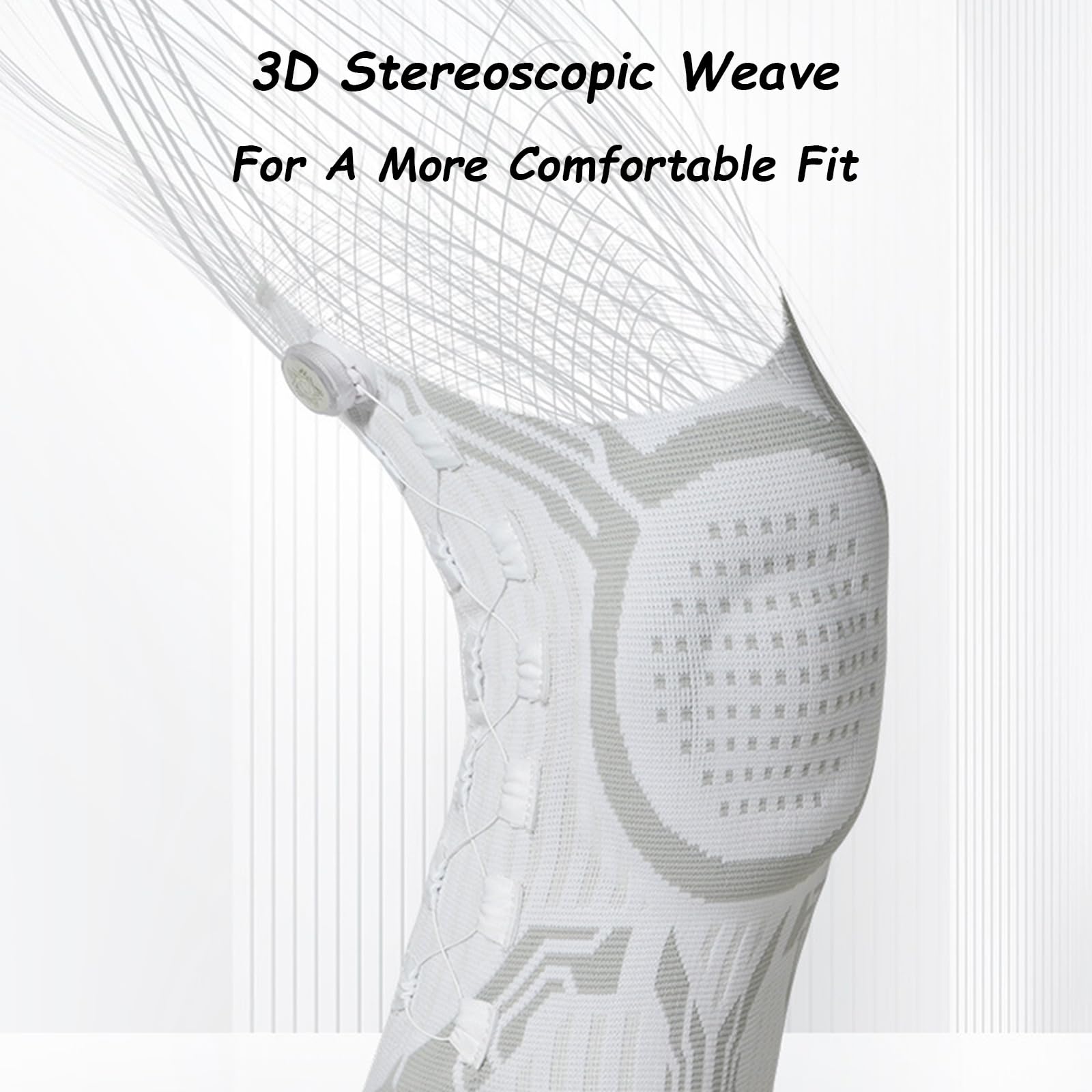 Rodillera con Ajuste De Perilla para Alivio del Dolor,CompresióN Ajustable,Manga Entrenamientos,Artritis,Dolor Articular Desgarro Menisco,Ideal Correr,Deportes Uso Diario(XL,Black+Left)