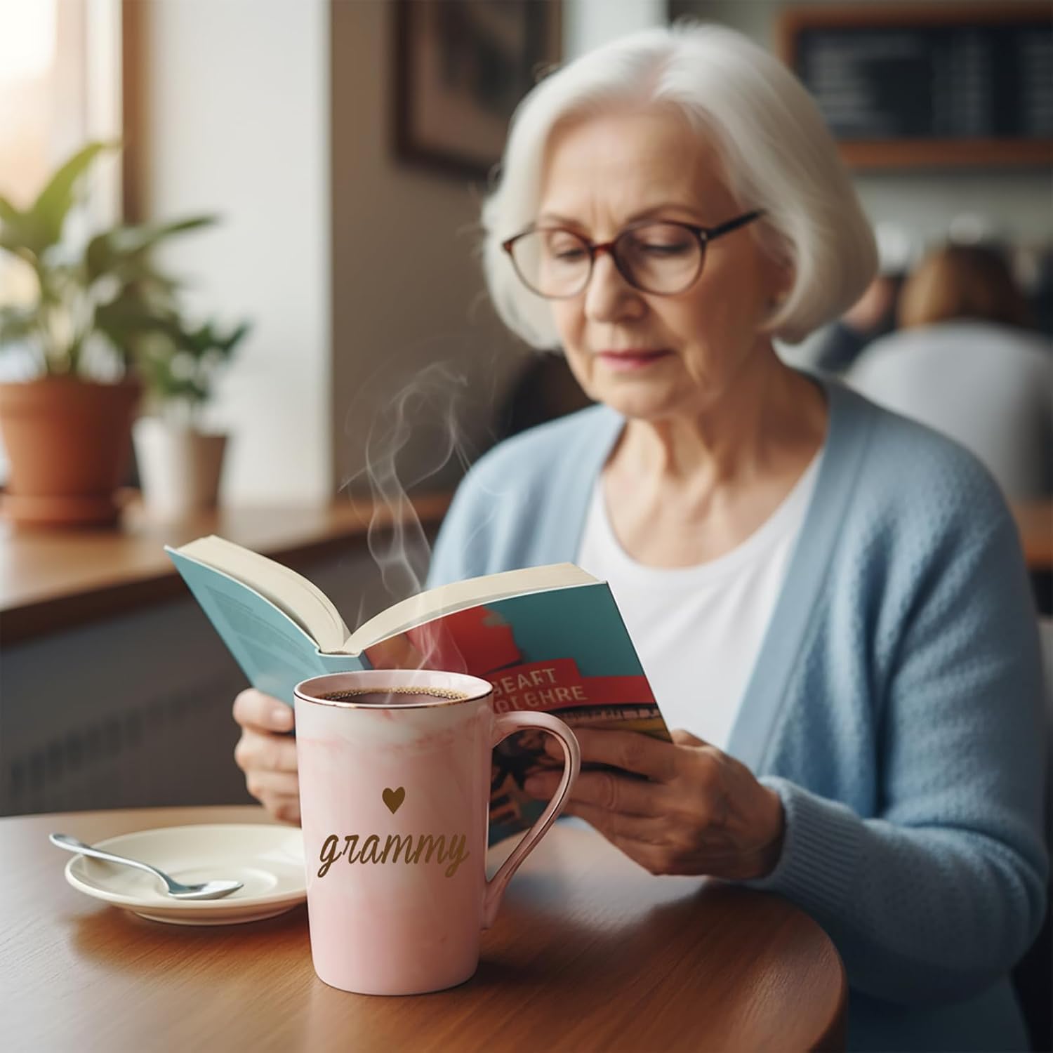 Christmas Gifts for Grammy, Grammy Coffee Mug, Birthday Mother's Day Christmas Gifts for Grandmother from Granddaughter Grandkis Grandson, 14 OZ Pink Mug with Gift Box - Image 2