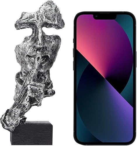 Miniatura 5 de aboxoo 3 piezas de estatua de pensador, Silence is Gold - Figura de arte abstracto, no escuchar, no ver, no hablar, esculturas modernas de resina