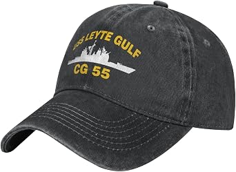 ChewyZ USS Leyte Gulf Cg 55 Baseball Cap Mens Vintage Dad Hat Trucker Cap Black