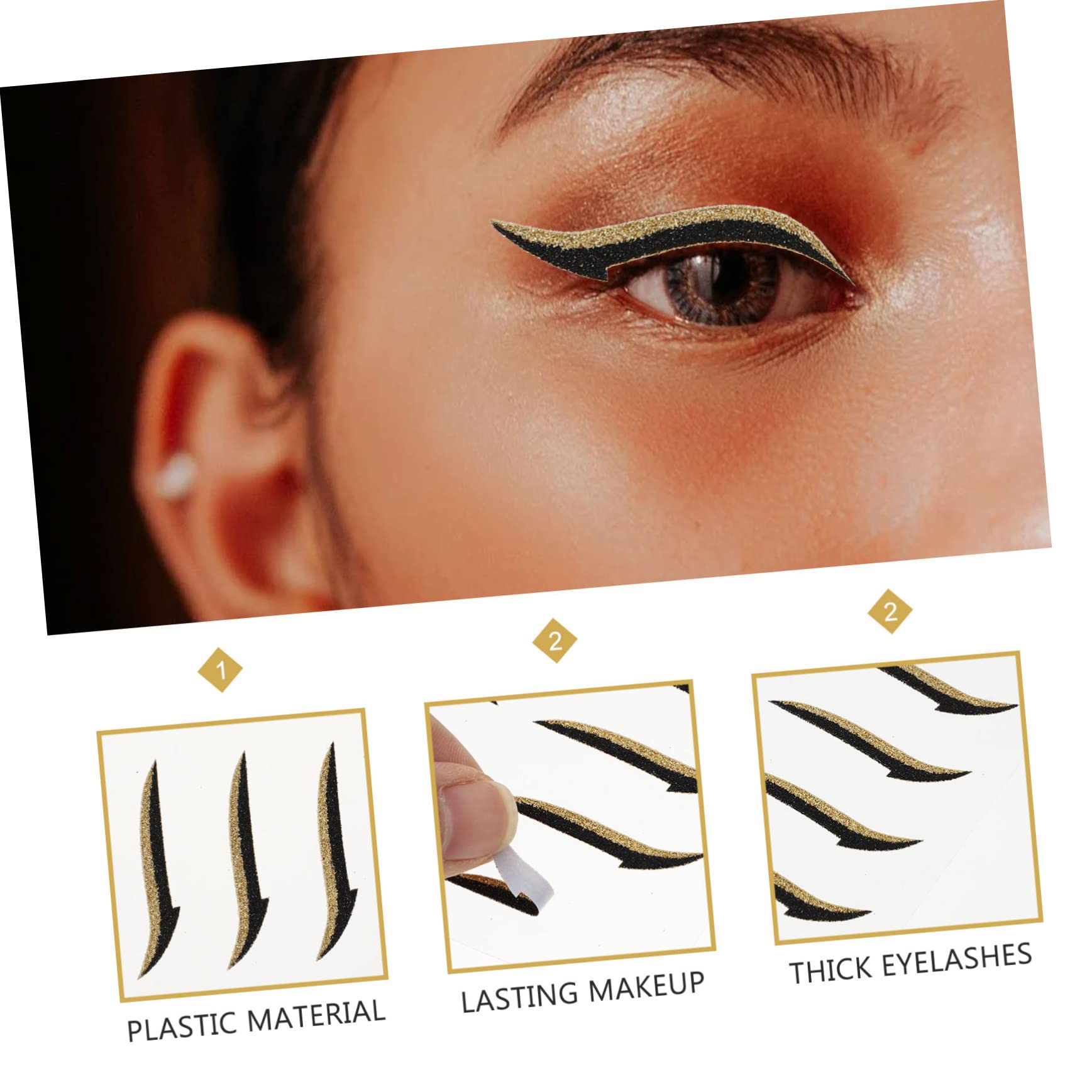 Healeved 200paires Stickers Eyeliner Autocollants Maquillage Des Yeux Strips Liner Invisibles Réutilisables Pour Look Cat Eye Parfait Pour Maison Et Voyage