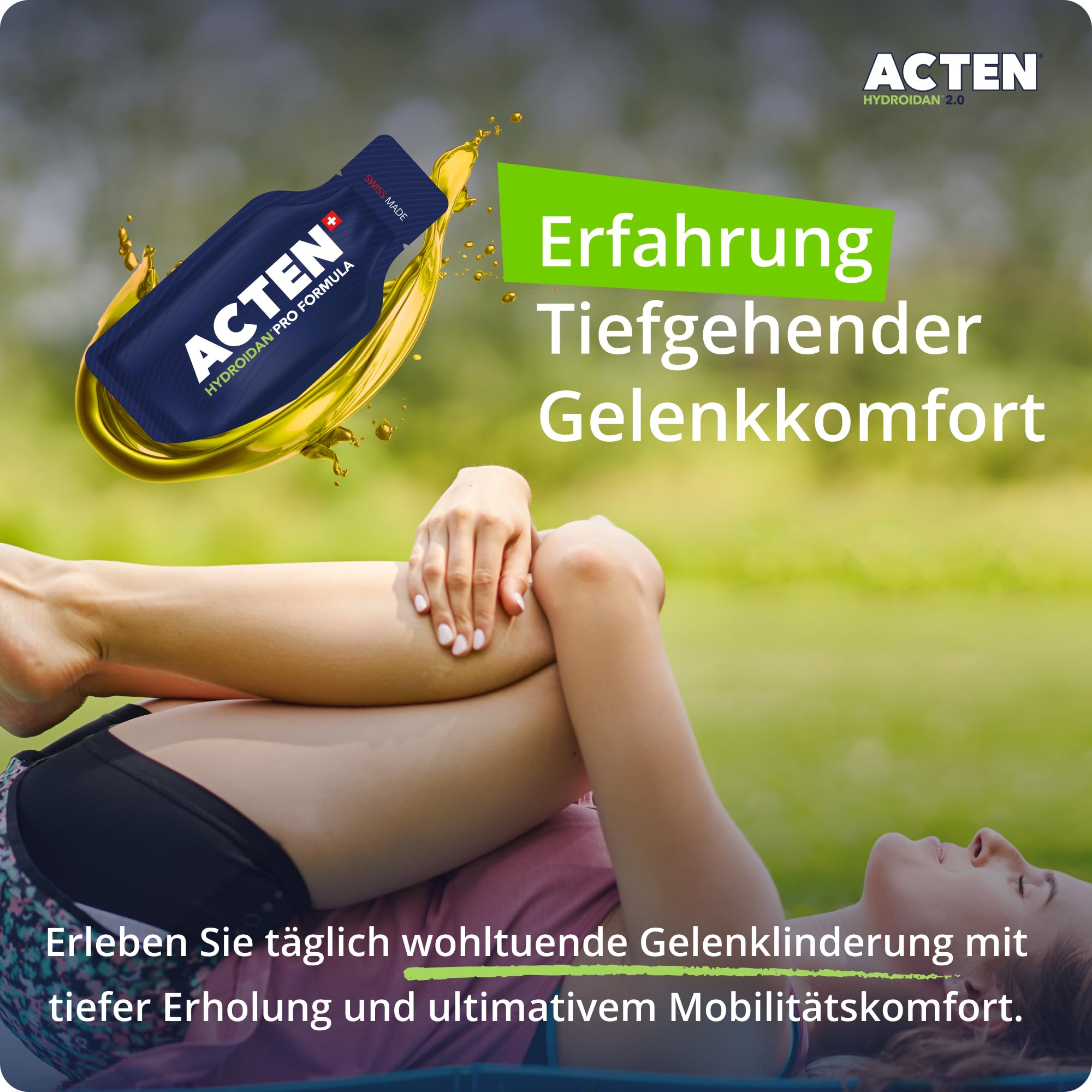 Hydroidan 2.0 Kollagengelenke Gel-Packs Zitrone-Limette Geschmack – 30 x 23 g Trinkbares Gelenkpräparat | Braunalgenextrakt + FORTIGEL-Peptid | Vitamin C & Zink | Patentierte Schweizer Gelmatrix