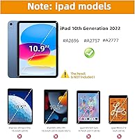 Vista 6 de Funda para iPad (A16) de 11ª generación de 11 pulgadas (2025), iPad de 10.9 pulgadas (2022), con [protector de pantalla de vidrio templado]