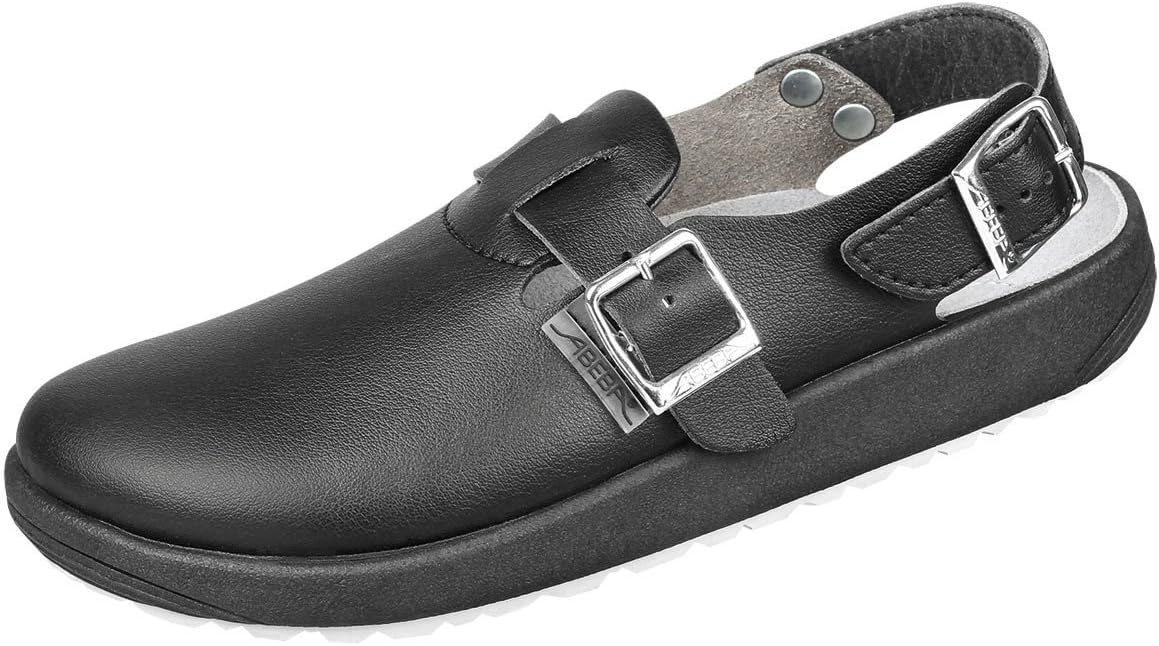 Abeba970111 Rubber Clog, OB, A, FO, SRC, White, Hexa4GRIP, Size 38