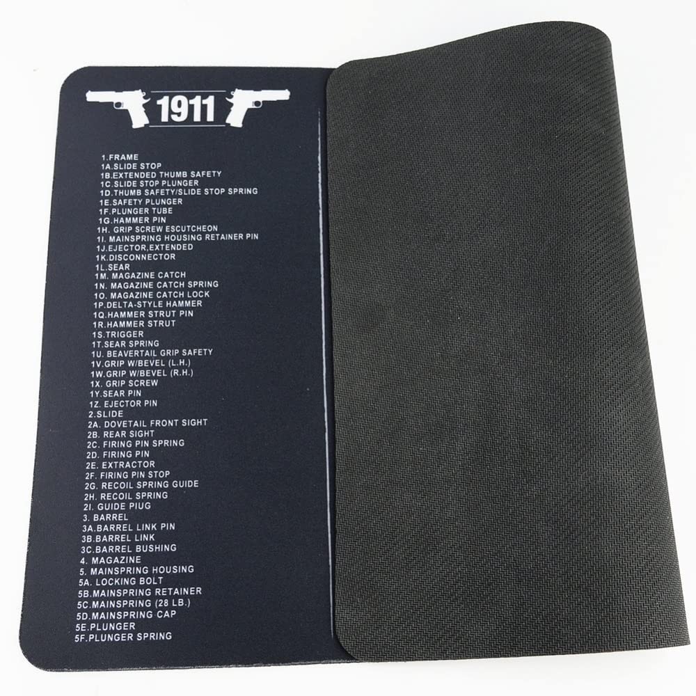 KODENOR AR15 AK47 Gumowa mata do czyszczenia pistoletu z częściami diagram instrukcje zbrojniki ławka mata podkładka pod mysz do G 1911 Beretta 92 HK USP (kolor: MP004-AR15)