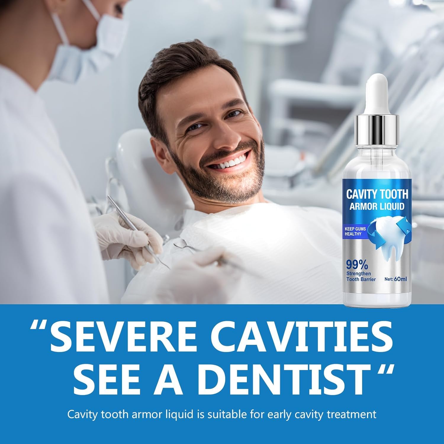 Cavity Healing Tooth Armor Liquid - Advanced Enamel Repair & Nano Hydroxyapatite Remineralization Drops for Sensitive Teeth - Supports Gum Health & Cavity Reversal — view 6