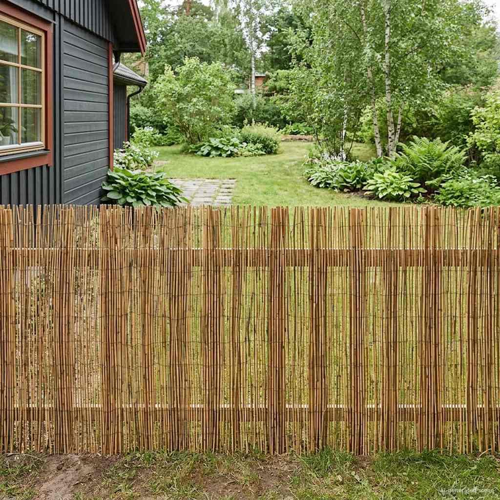 Recinzione in canna naturale resistente alle intemperie per giardini e balconi, pannello modulare di 1000x100 cm, facile da installare e mantenere, ideale per privacy e decorazione esterna