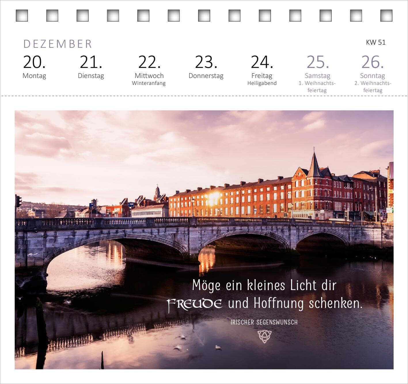 Postkartenkalender Irische Segenswünsche 2027: Wochenkalender 2027, 53 Postkarten für Sehnsuchtsmomente