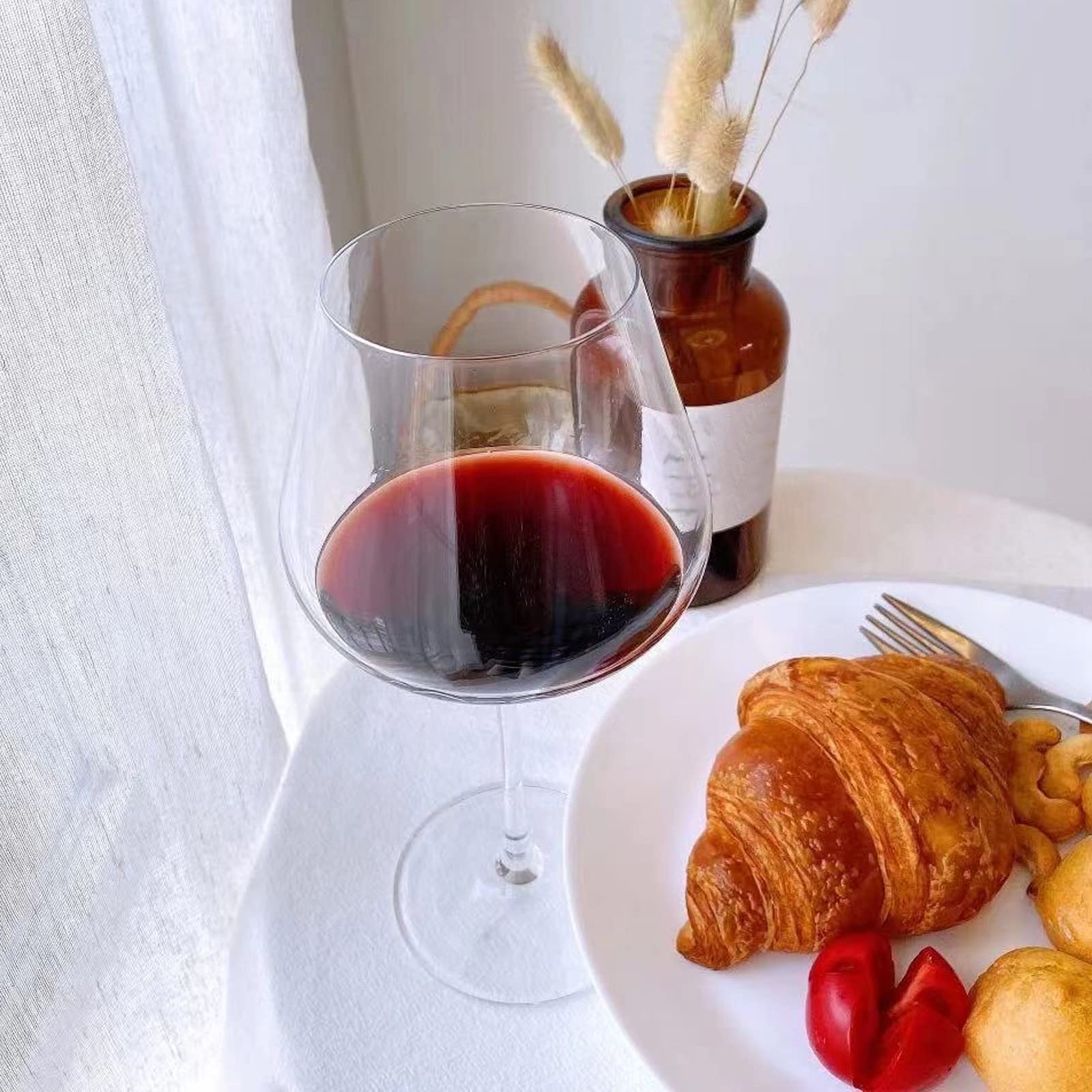 Set 6 Calici Da Vino Rosso Krosno Krista - 220 Ml - Vetro Cristallino - Lavabile In Lavastoviglie